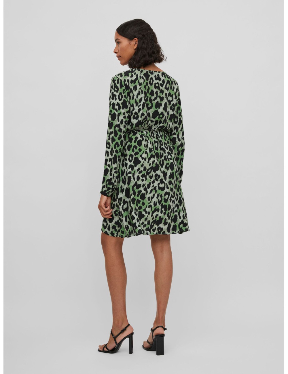 VESTIDO CORTO AJUSTABLE CINTURA ANIMAL PRINT