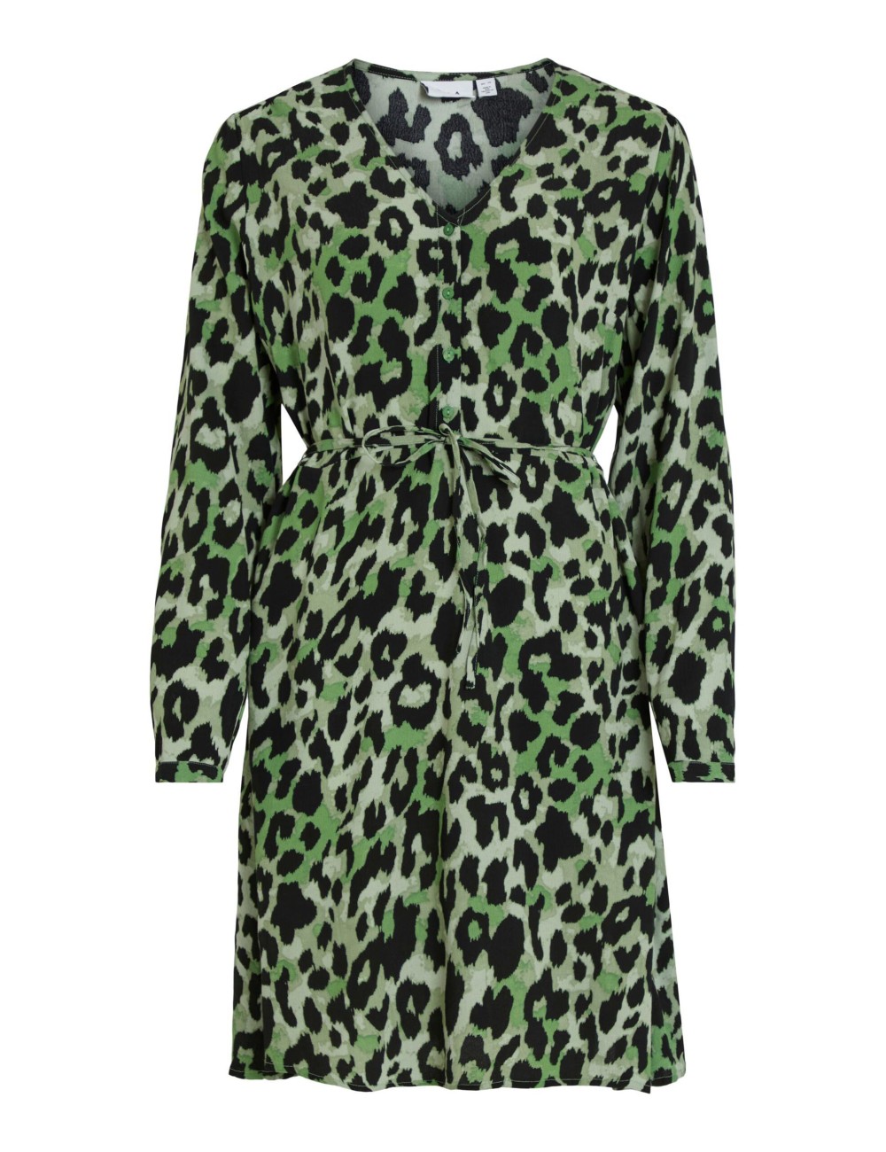 VESTIDO CORTO AJUSTABLE CINTURA ANIMAL PRINT