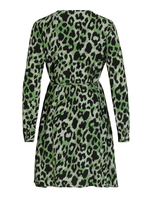 VESTIDO CORTO AJUSTABLE CINTURA ANIMAL PRINT