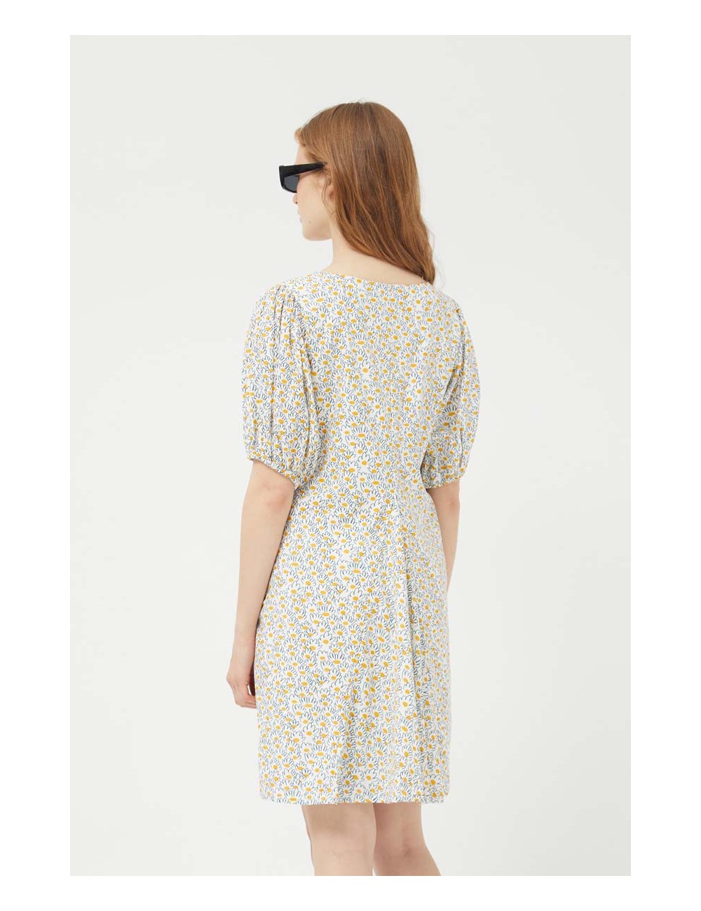 VESTIDO MANGA CORTA ESTAMPADO MARGARITAS