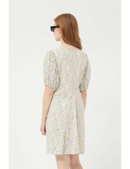 VESTIDO MANGA CORTA ESTAMPADO MARGARITAS