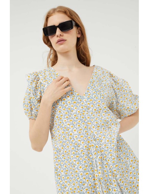 VESTIDO MANGA CORTA ESTAMPADO MARGARITAS