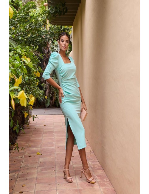 VESTIDO ESCOTE TRASERO RAJA LATERAL