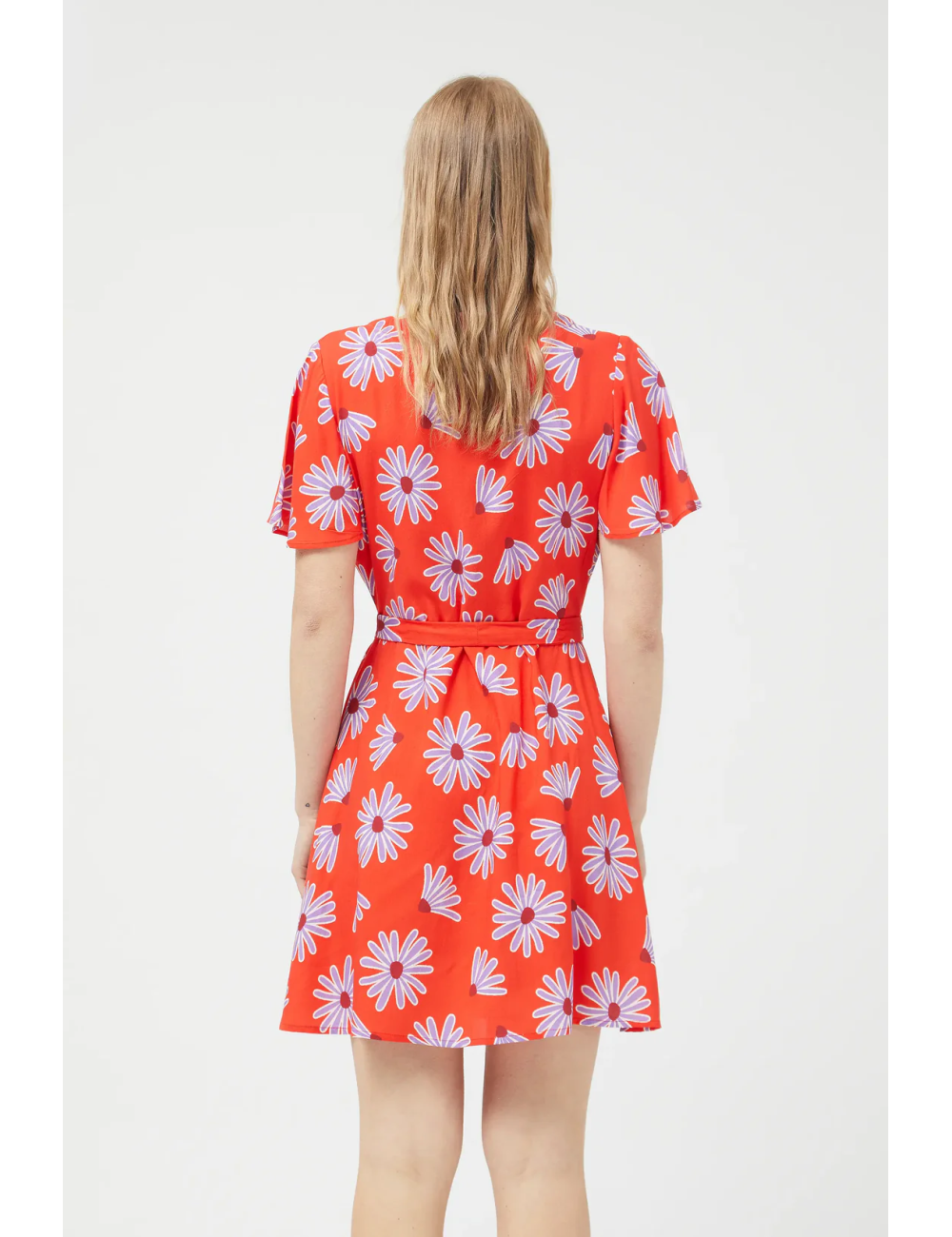 VESTIDO CORTO VISCOSA LENZING™ ECOVERO™ FLORAL BELLIS