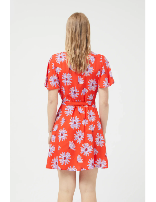 VESTIDO CORTO VISCOSA LENZING™ ECOVERO™ FLORAL BELLIS