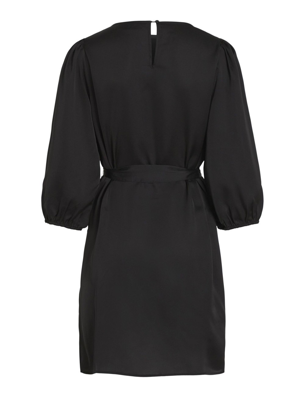VESTIDO CORTO MANGAS 3/4 NEGRO