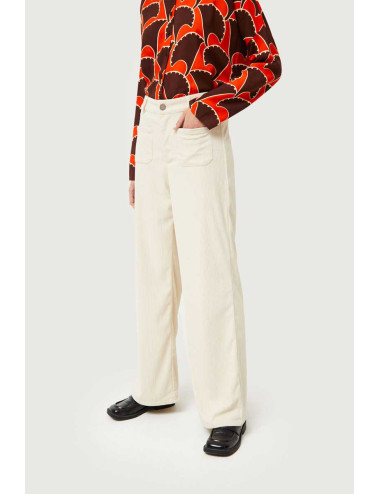 PANTALÓN DE PANA BLANCO