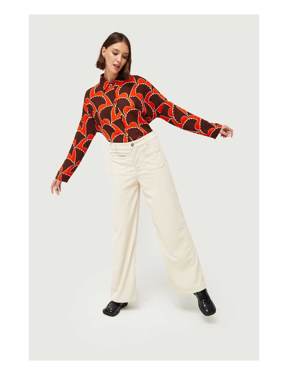 PANTALÓN DE PANA BLANCO