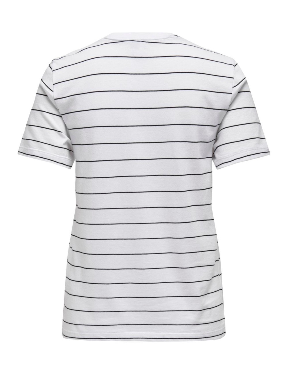 CAMISETA RAYAS LABIOS LENTEJUELAS BLANCA