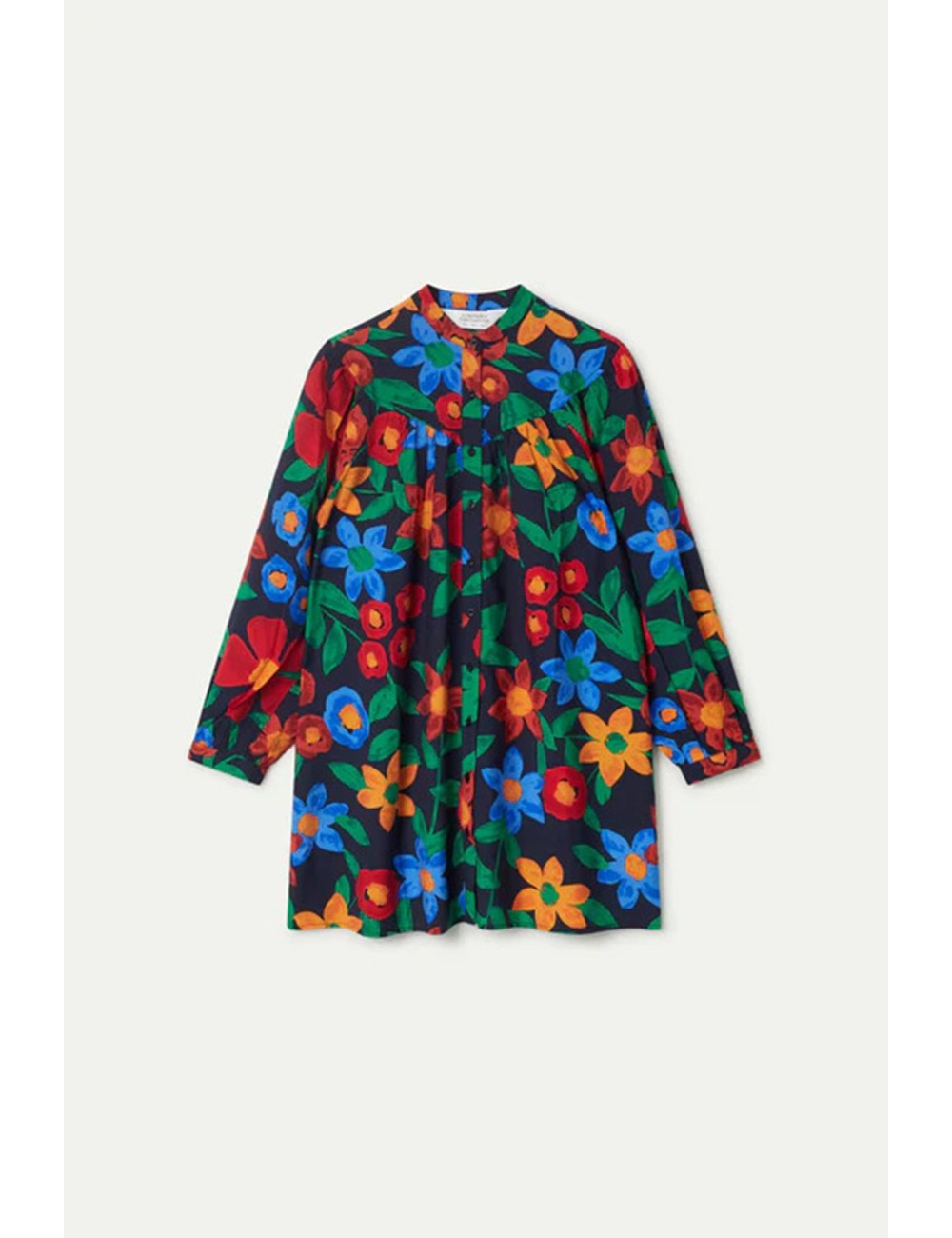 VESTIDO CORTO ESTAMPADO FLORAL MULTICOLOR