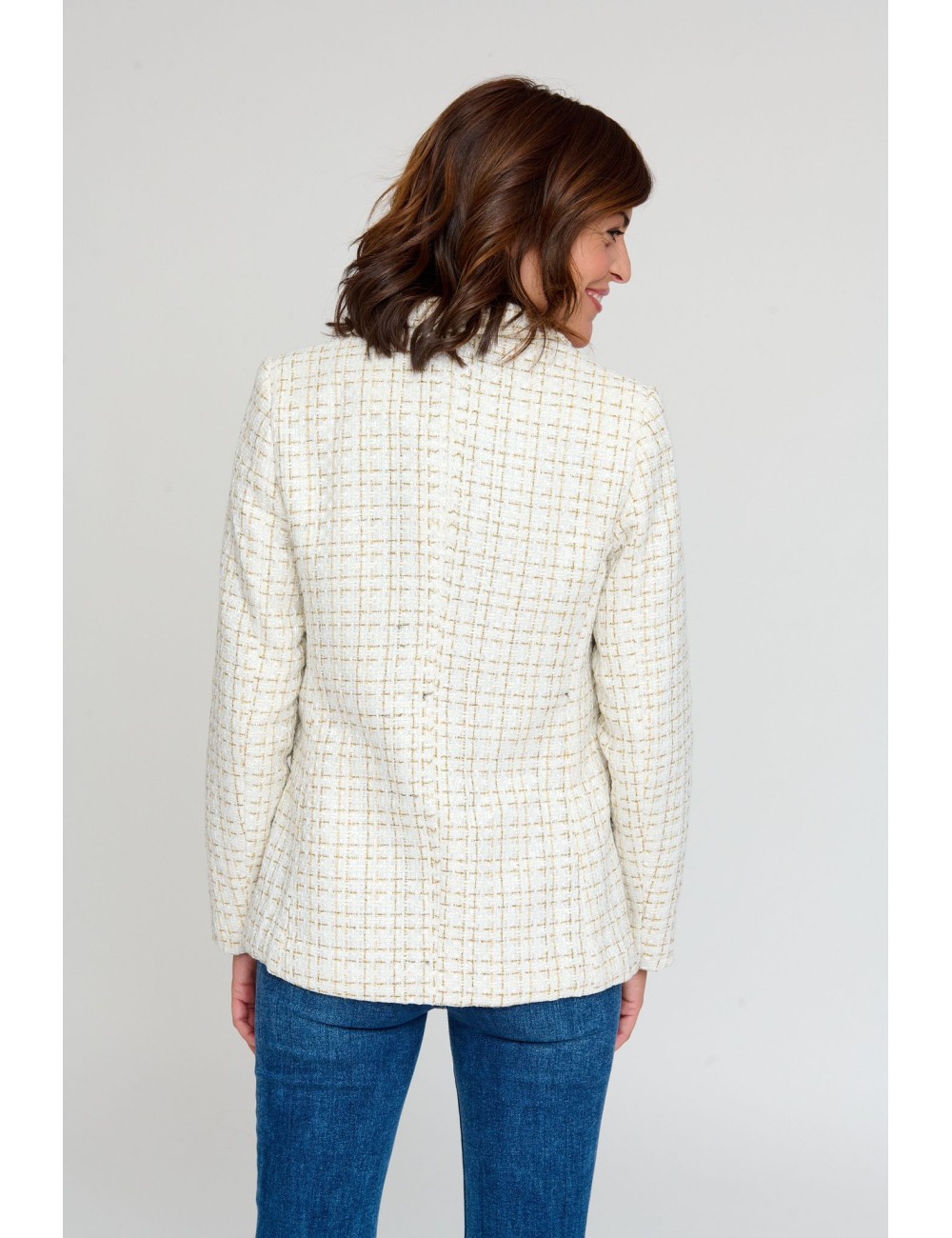 CHAQUETA TWEED BEIGE