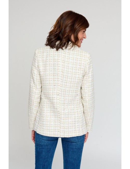 CHAQUETA TWEED BEIGE