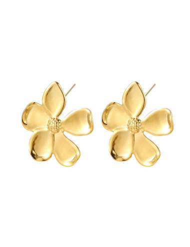 PENDIENTES ACERO FLOR