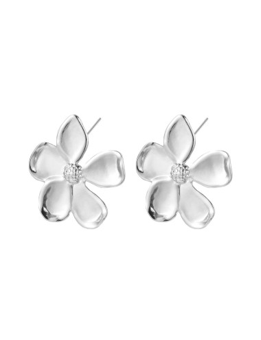 PENDIENTES ACERO FLOR