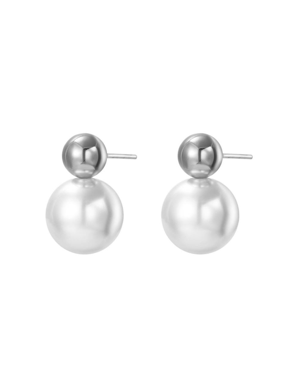 PENDIENTES ESFERA CON PERLA