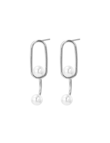 PENDIENTES ÓVALO CON PERLAS