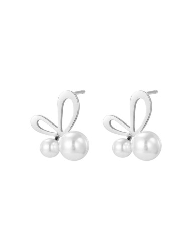 PENDIENTE CORAZÓN CON PERLAS