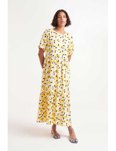 VESTIDO MIDI GEOMÉTRICO...