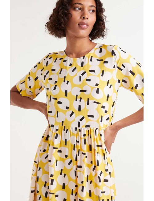 VESTIDO MIDI GEOMÉTRICO ONIGIRI