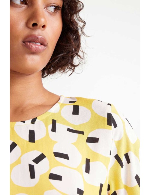 VESTIDO MIDI GEOMÉTRICO ONIGIRI