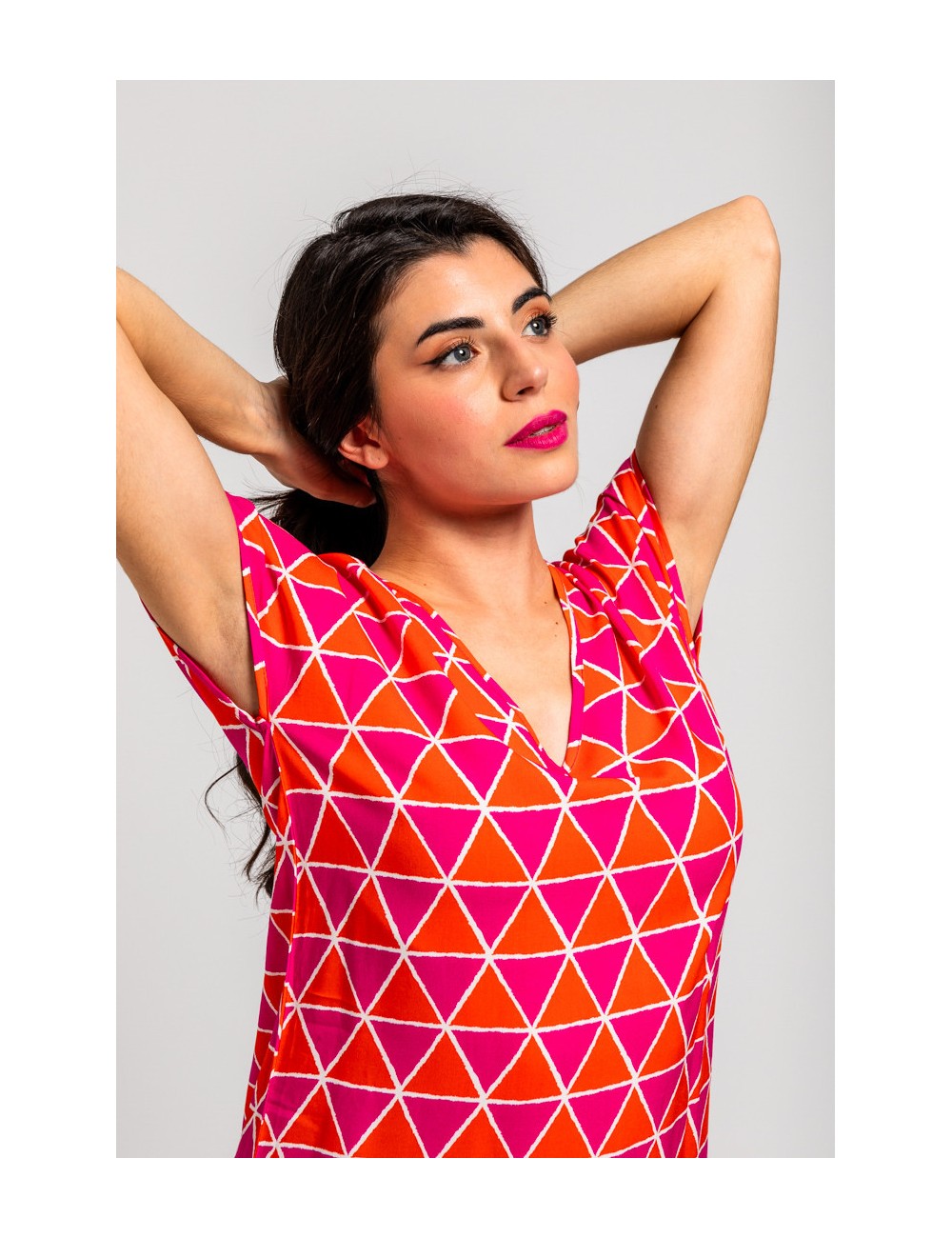 VESTIDO CUELLO PICO M/C NO ME DA LA VIDA