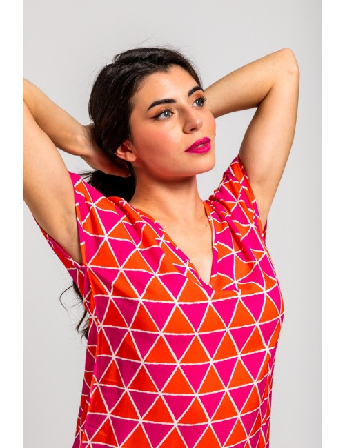 VESTIDO CUELLO PICO M/C NO ME DA LA VIDA