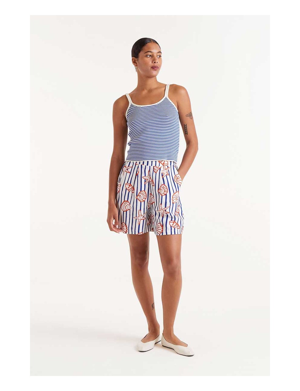 SHORTS ESTAMPADO DE RAYAS NEMO