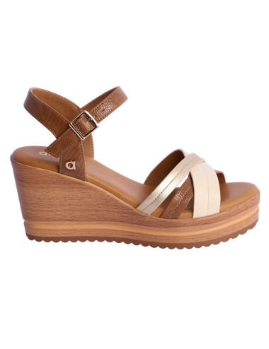 SANDALIA CUÑA COMBINADA