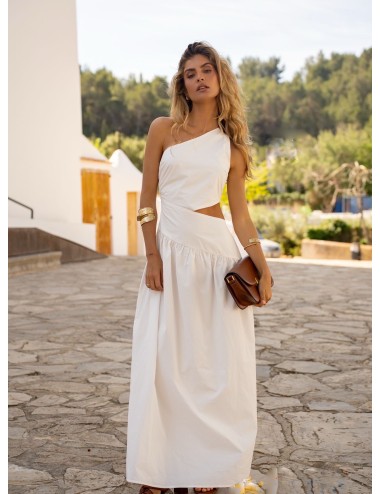 VESTIDO LARGO CUT OUT BLANCO