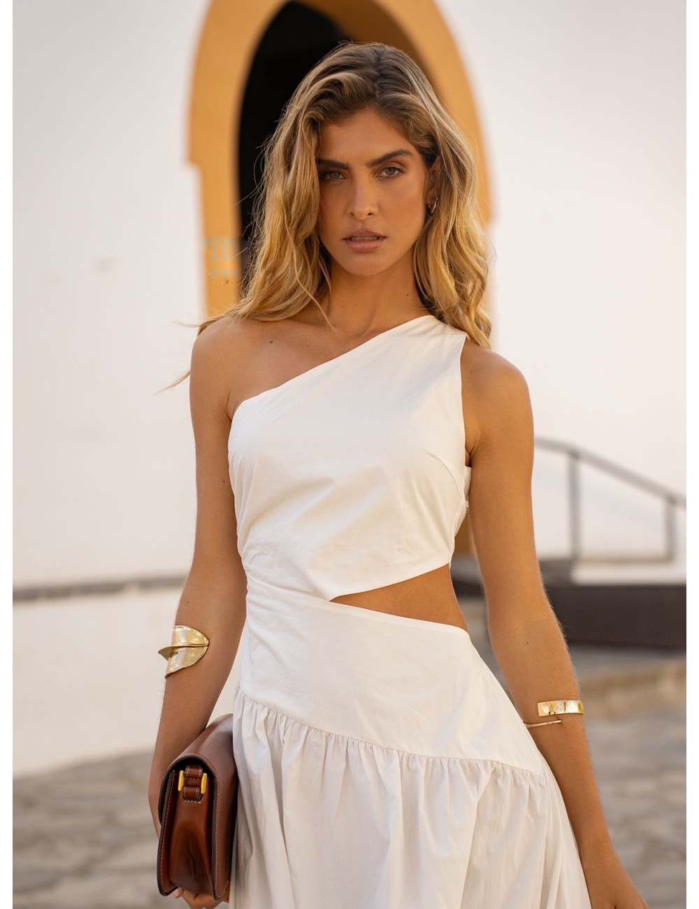 VESTIDO LARGO CUT OUT BLANCO