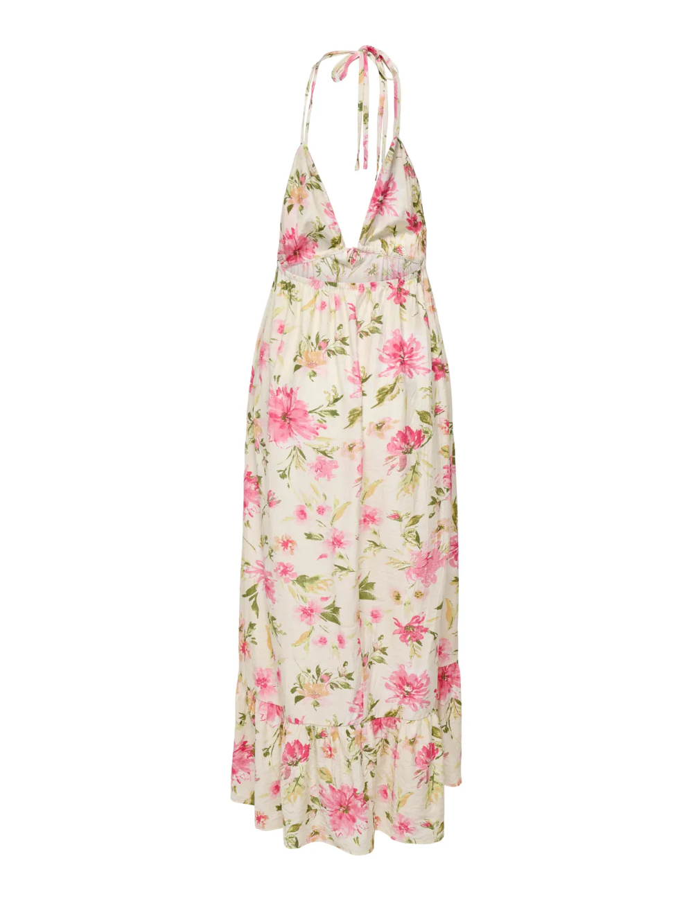 VESTIDO LARGO ESCOTE TRASERO ESTAMPADO FLORAL