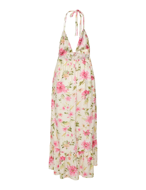 VESTIDO LARGO ESCOTE TRASERO ESTAMPADO FLORAL