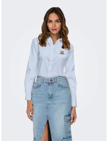 CAMISA MANGA LARGA BORDADO OSO