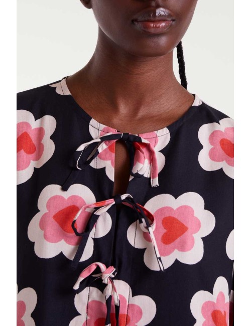VESTIDO CORTO CON ESTAMPADO SWEETHEART
