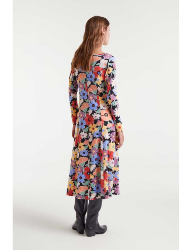 VESTIDO MIDI CON ESTAMPADO...
