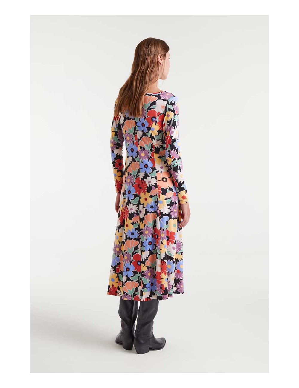 VESTIDO MIDI CON ESTAMPADO HAMPTON BIG