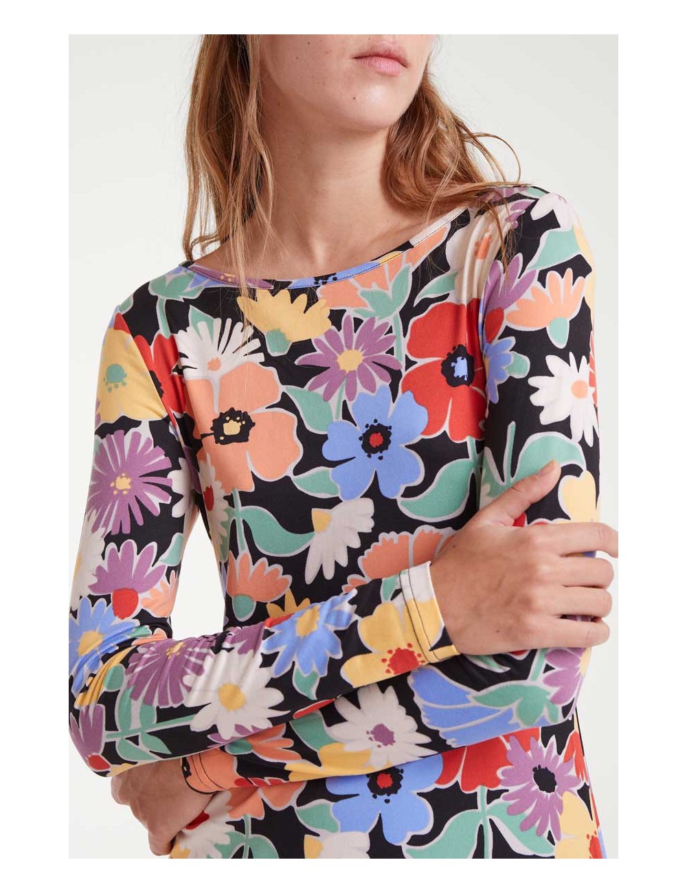 VESTIDO MIDI CON ESTAMPADO HAMPTON BIG