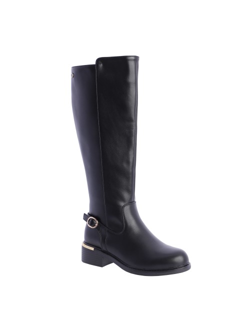 BOTA TACÓN MEDIO HEBILLA DON ALGODÓN