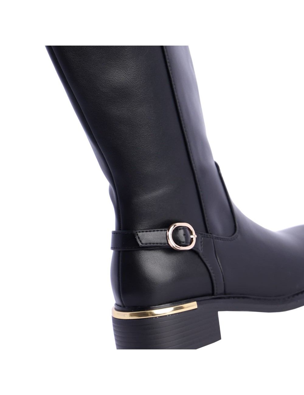 BOTA TACÓN MEDIO HEBILLA DON ALGODÓN