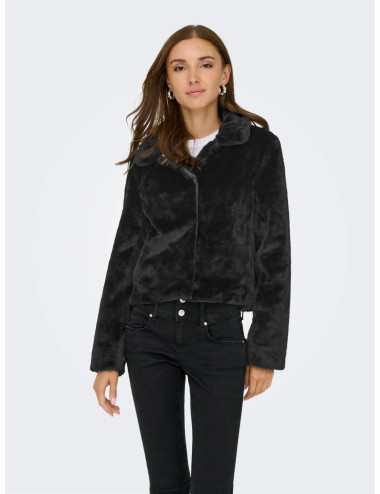 CHAQUETA DE PELO NEGRO