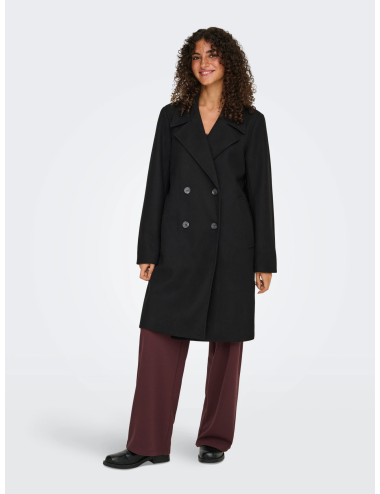 ABRIGO LARGO PAÑO NEGRO