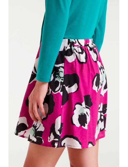 FALDA CORTA CON ESTAMPADO VIVID VIOLA