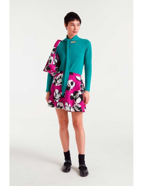 FALDA CORTA CON ESTAMPADO VIVID VIOLA