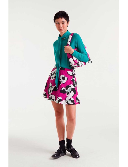 FALDA CORTA CON ESTAMPADO VIVID VIOLA