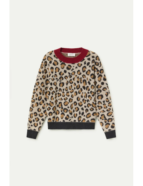 JERSEY JACQUARD CON ESTAMPADO MINI LEOPARD