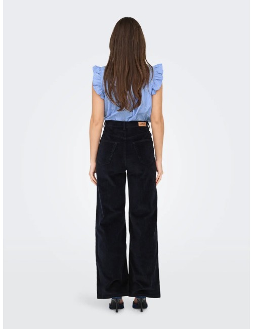 PANTALÓN PANA BOLSILLOS DELANTEROS AZUL MARINO