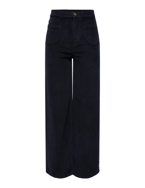 PANTALÓN PANA BOLSILLOS DELANTEROS AZUL MARINO