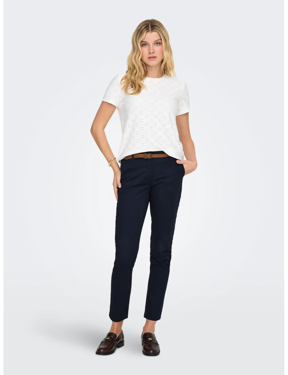 PANTALÓN CHINO WIDE LEG AZUL MARINO
