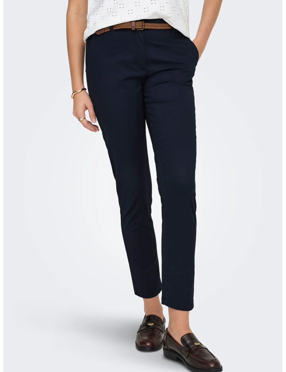 PANTALÓN CHINO WIDE LEG AZUL MARINO