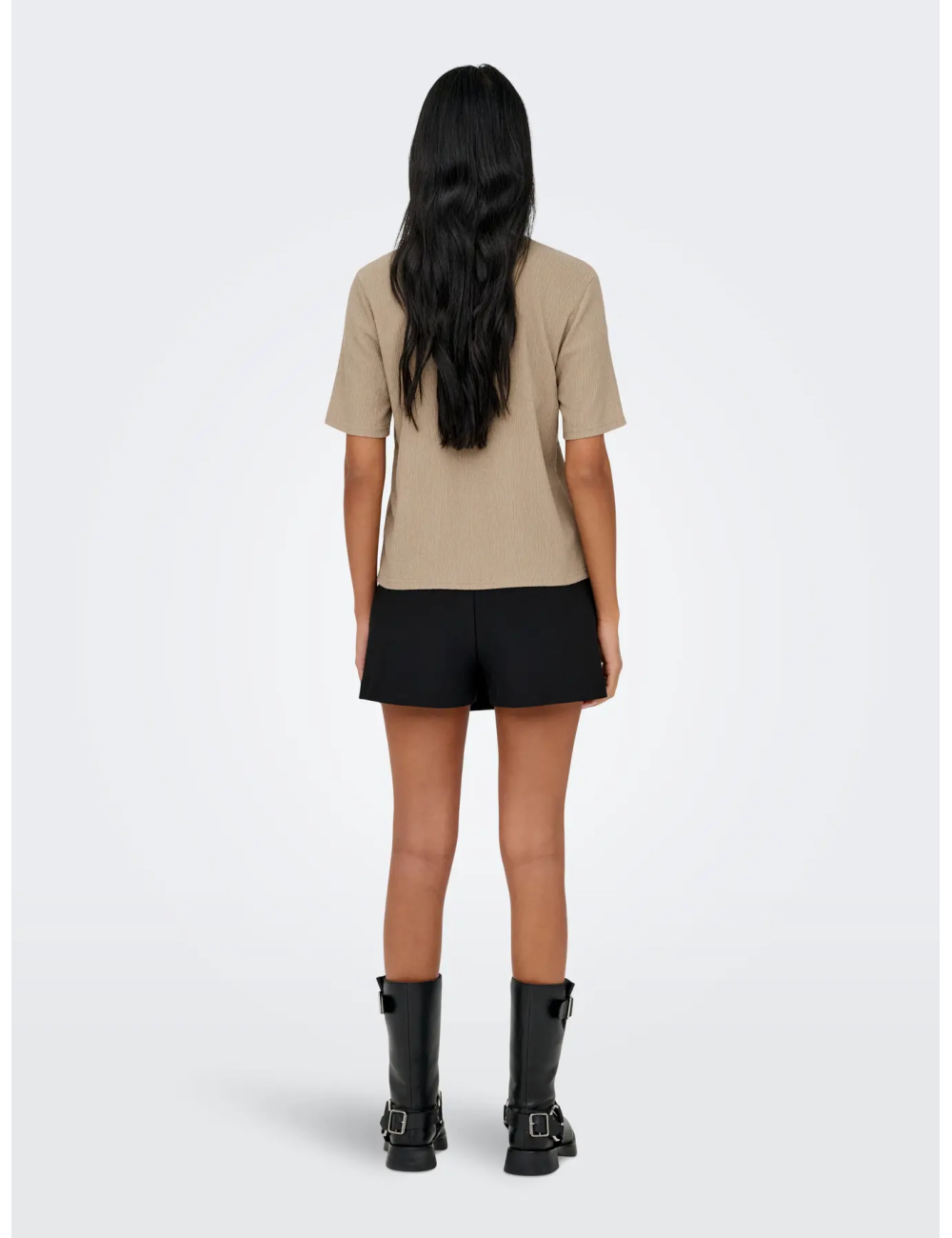 TOP MANGA CORTA CAMEL